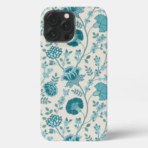 Jacobohne Blumenmuster Tees auf Creme iPhone 13 Pro Max Hülle