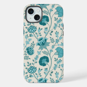 Jacobohne Blumenmuster Tees auf Creme iPhone 15 Plus Hülle