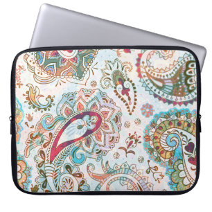 Jacobohne Ethnic Floral Pattern Laptopschutzhülle