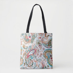 Jacobohne Ethnic Floral Pattern Tasche
