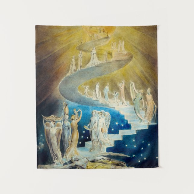 Jacob's Ladder by William Blake Wandteppich (Vorderseite)