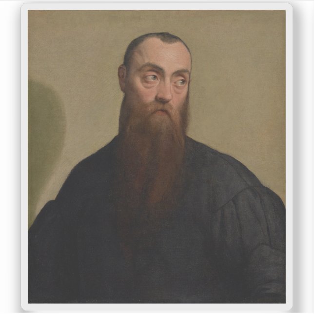 Jacopo Bassano - Portrait eines bärtigen Mannes Aufkleber (Vorderseite)