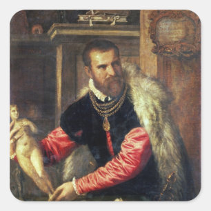 Jacopo Strada Kunstexperte Quadratischer Aufkleber