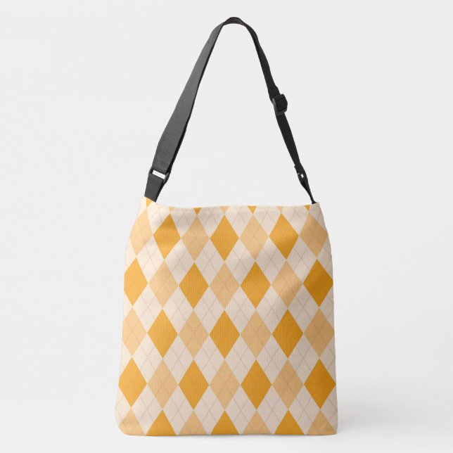 Jacquard blanc rétro sac fourre-tout (Dos)