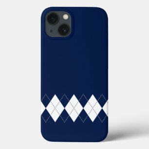 Jacquard bleu foncé coque iphone Motif