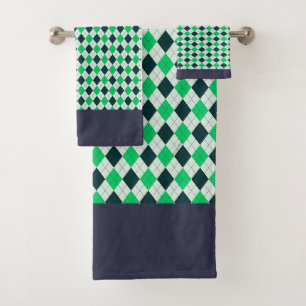 Jacquard bleu vert