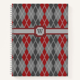 Jacquard Cendres et membres Carnet spiral