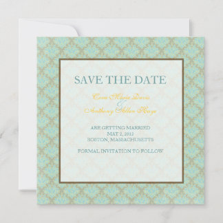 Jacquard damas save the date