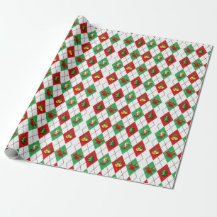 Jacquard de Noël Motif Retro Papier cadeau envelop