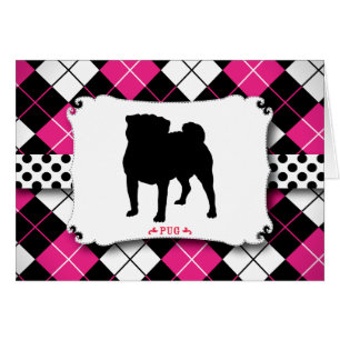 Jacquard de rose de punk rock de chien de carlin