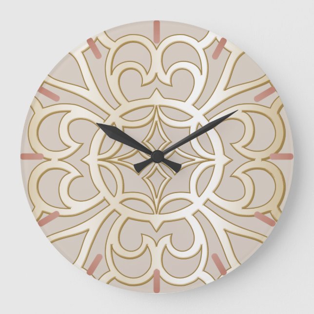 Jacquard-Druckmuster Große Wanduhr (Vorderseite)