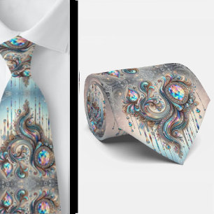 Jacquard-Kunstseide Luxuriöser Paisley-Herrenart Krawatte