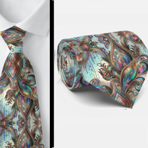 Jacquard-Kunstseide Luxuriöser Paisley-Herrenart Krawatte