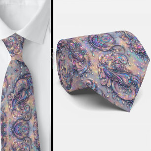 Jacquard-Kunstseide Luxuriöser Paisley-Herrenart Krawatte