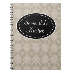 Jacquard personnalisé Recette de recettes Carnet c