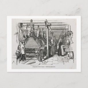 Jacquard Power Looms (Gravur) Postkarte