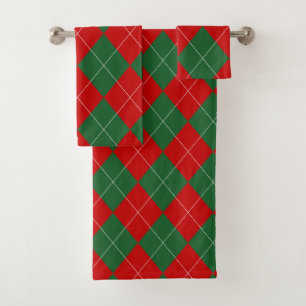 Jacquard preppy Tartan Diamond Plaid Rouge Vert