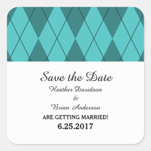 Jacquard Turquoise Enregistrer les stickers Date