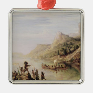 Jacques Cartier, der das St. Lawrence entdeckt Ornament Aus Metall