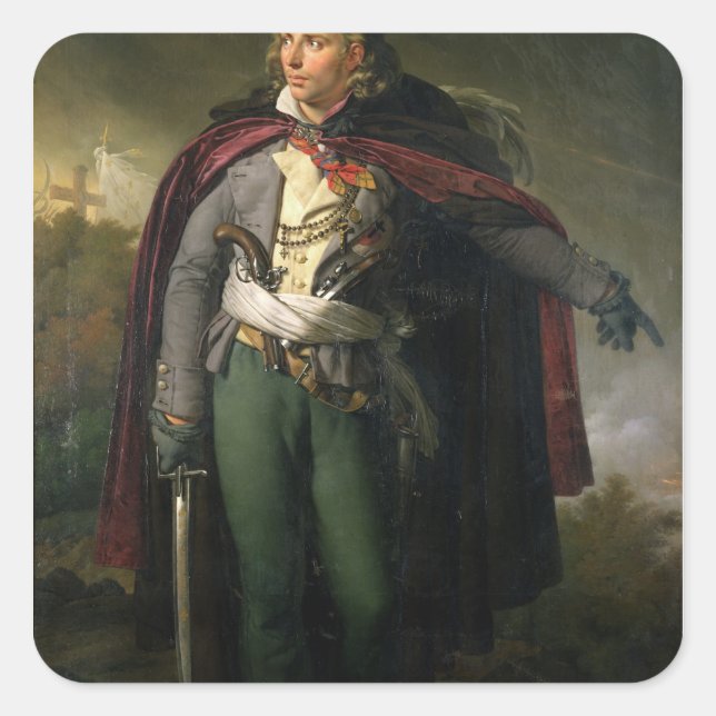 Jacques Cathelineau 1824 Quadratischer Aufkleber (Vorderseite)