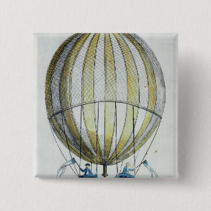 Jacques Charles und Ballon Nicholas Roberts Button