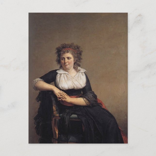 Jacques David- Robertine Tourteau Postkarte (Vorderseite)