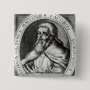 Jacques de Molay-Meister der Ritter Templars Button