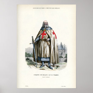 Jacques de Molay - Ritter Templar Poster