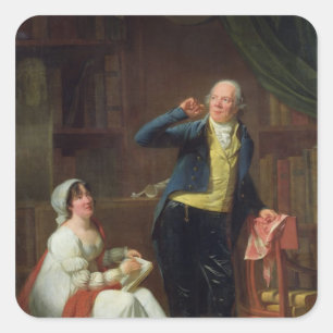 Jacques Delille und seine Ehefrau, 1802 Quadratischer Aufkleber