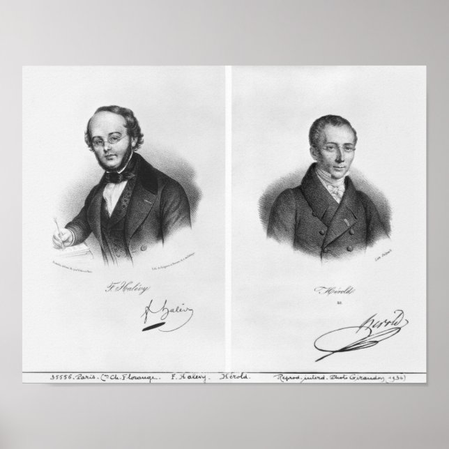 Jacques Fromental Halevy und Ferdinand Herold Poster (Vorne)