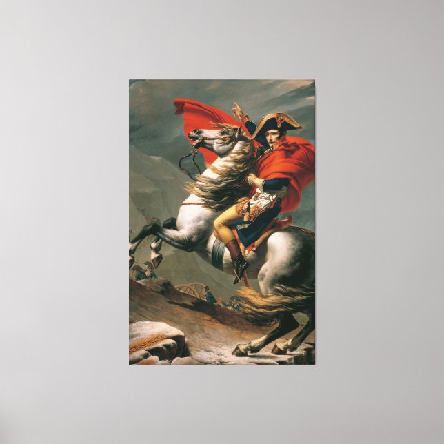 Jacques-Louis David - Napoleon über die Alpen Leinwanddruck (Vorderseite)