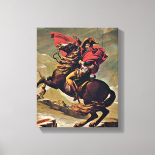 Jacques-Louis David - Napoleon, welche die Alpen Leinwanddruck