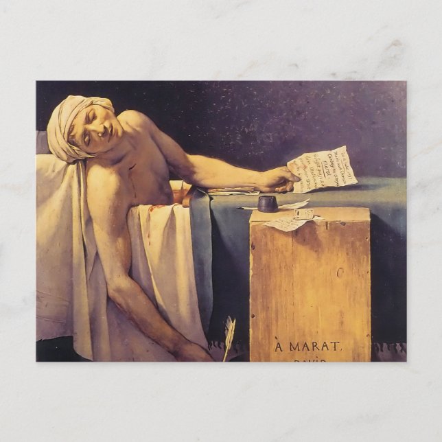 Jacques-Louis David Tod von Marat Postkarte (Vorderseite)