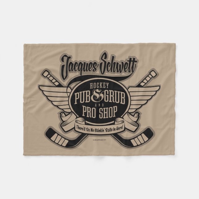 Jacques Schwett Hockey Pro Shop Fleecedecke (Vorderseite (Horizontal))