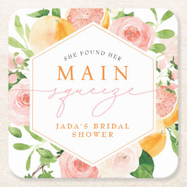 JADA Citrus Fruit Main Squeeze Brautparty Rechteckiger Pappuntersetzer