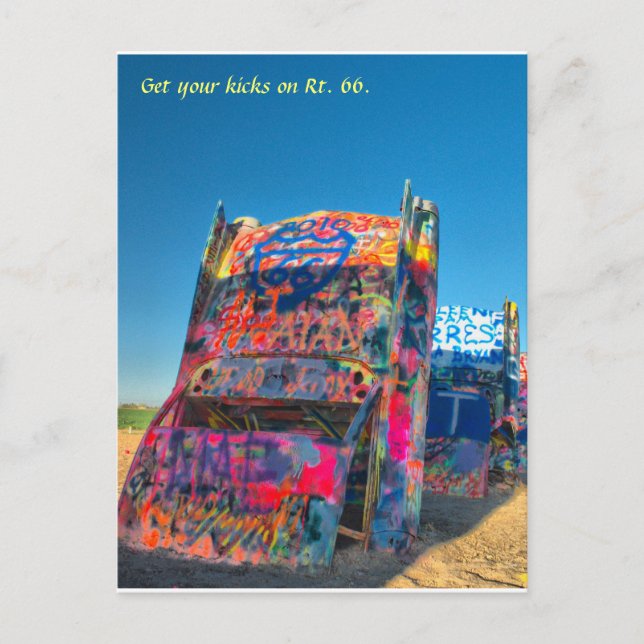 JAdamTillman1, Hol dir die Kicks auf Rt. 66. Postkarte (Vorderseite)