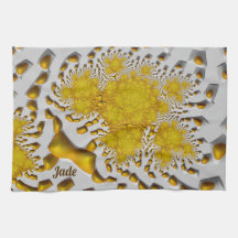 JADE ~ 3D Golden Lava ~ Fraktal ~ ORIGINAL ~
