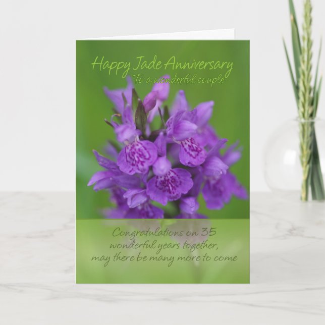Jade Anniversary Card - 35. Jubiläumskarte Karte (Vorderseite)