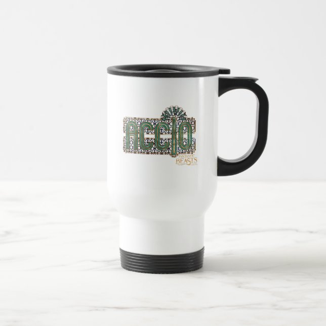 Jade Art Deco ACCIO™ Spell Graphic Reisebecher (Rechts)
