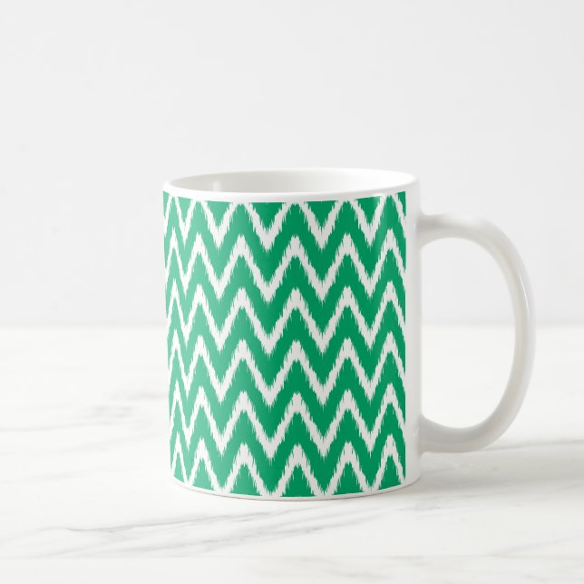 Jade Asian Moods Ikat Chevrons Kaffeetasse (Rechts)