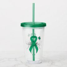 Jade Awareness Ribbon mit Butterfly