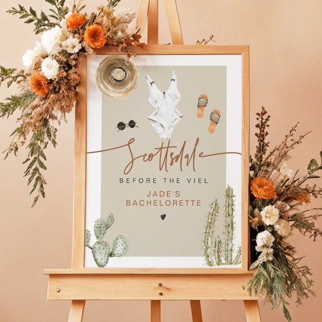 JADE Boho Wüste Cactus Scottsdale Vor dem Schleier Poster (Von Creator hochgeladen)