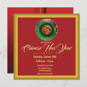 Jade Chinese New Year of the Rabbit Invitation Einladung