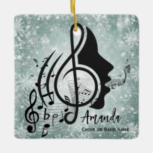 Jade Chorleiter-Geschenke Musikalische Noten Weihn Keramikornament