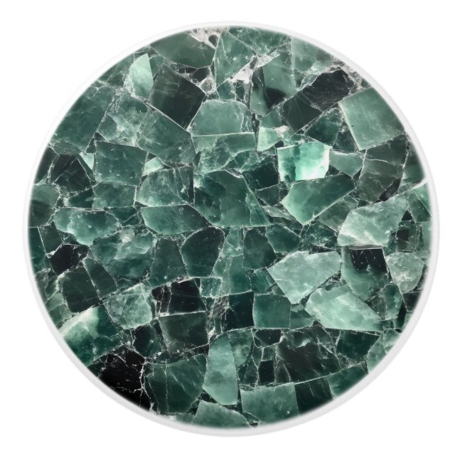 Jade Crystal Pattern Keramikknauf (Vorderseite)