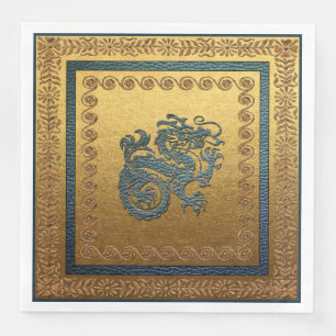 Jade Dragon Dinner Paper Napkins Serviette