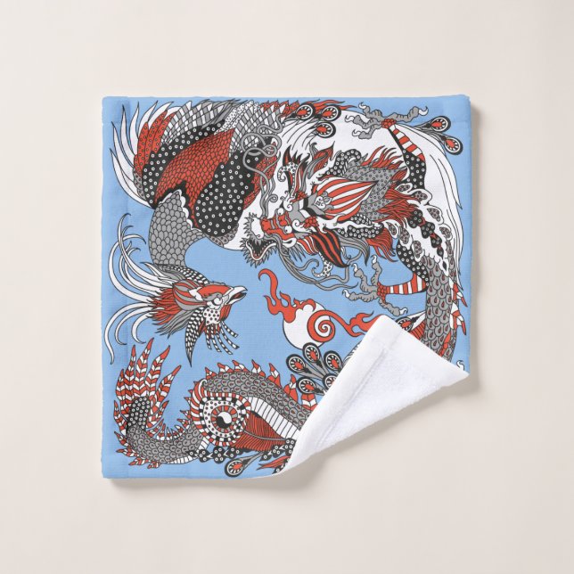 Jade Dragon und Gold Phoenix spielen mit einer Per Waschlappen (Waschlappen)