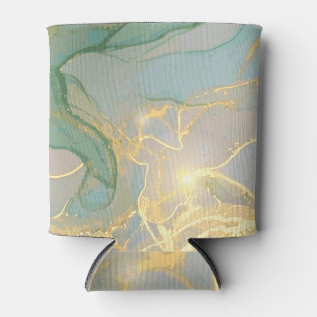 Jade, goldene Marmorstruktur, abstrakter Hintergru Dosenkühler (Vorderseite)