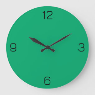 Jade Green 00A86B Color - Option zum Hinzufügen vo Große Wanduhr