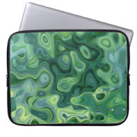 Jade Green Abstrakt Amoeba Art Laptop Sieb